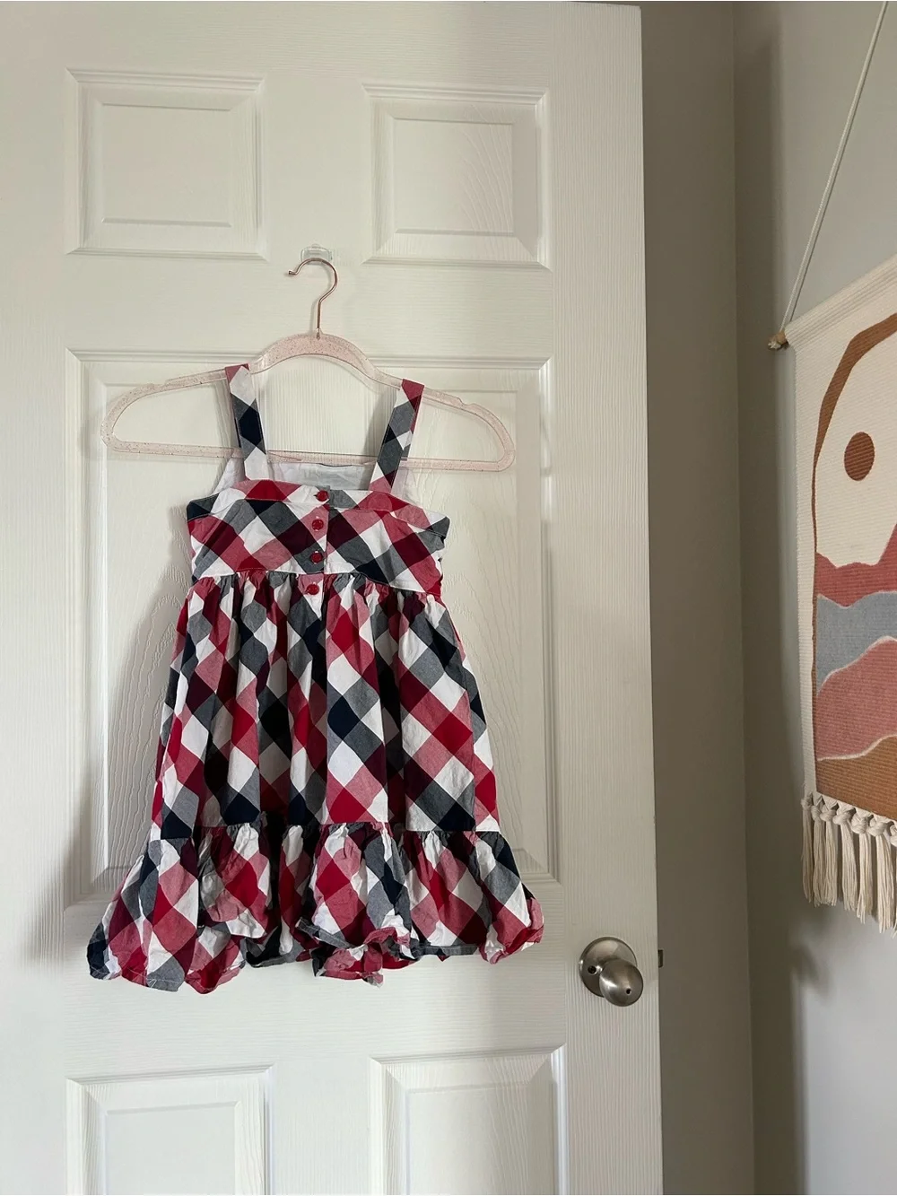 Kids Gymboree Red, Navy & White Plaid Sundress
